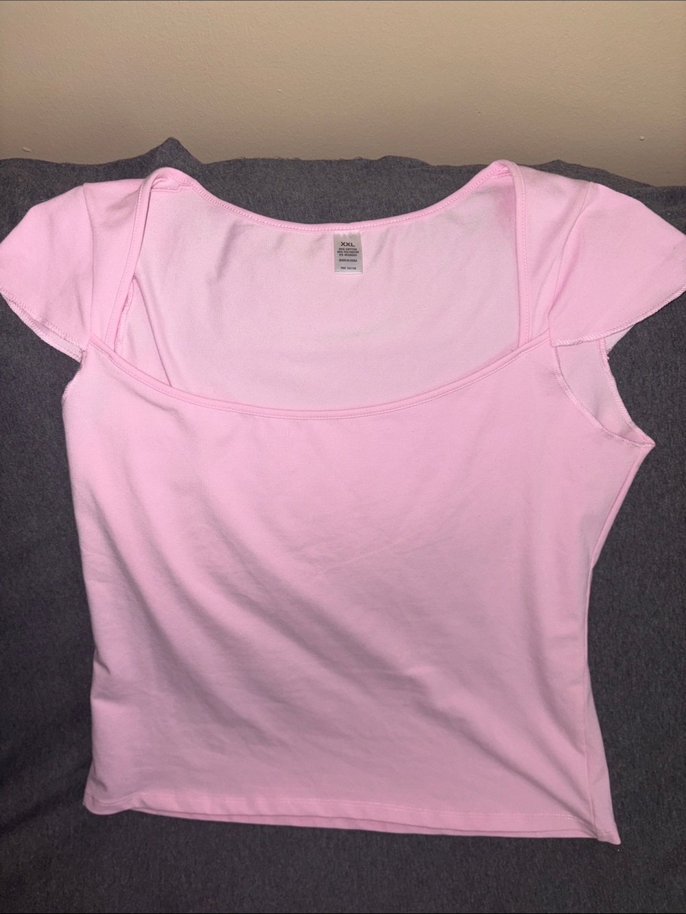 Women’s Pink Scoop Neck Short Sleeve Top